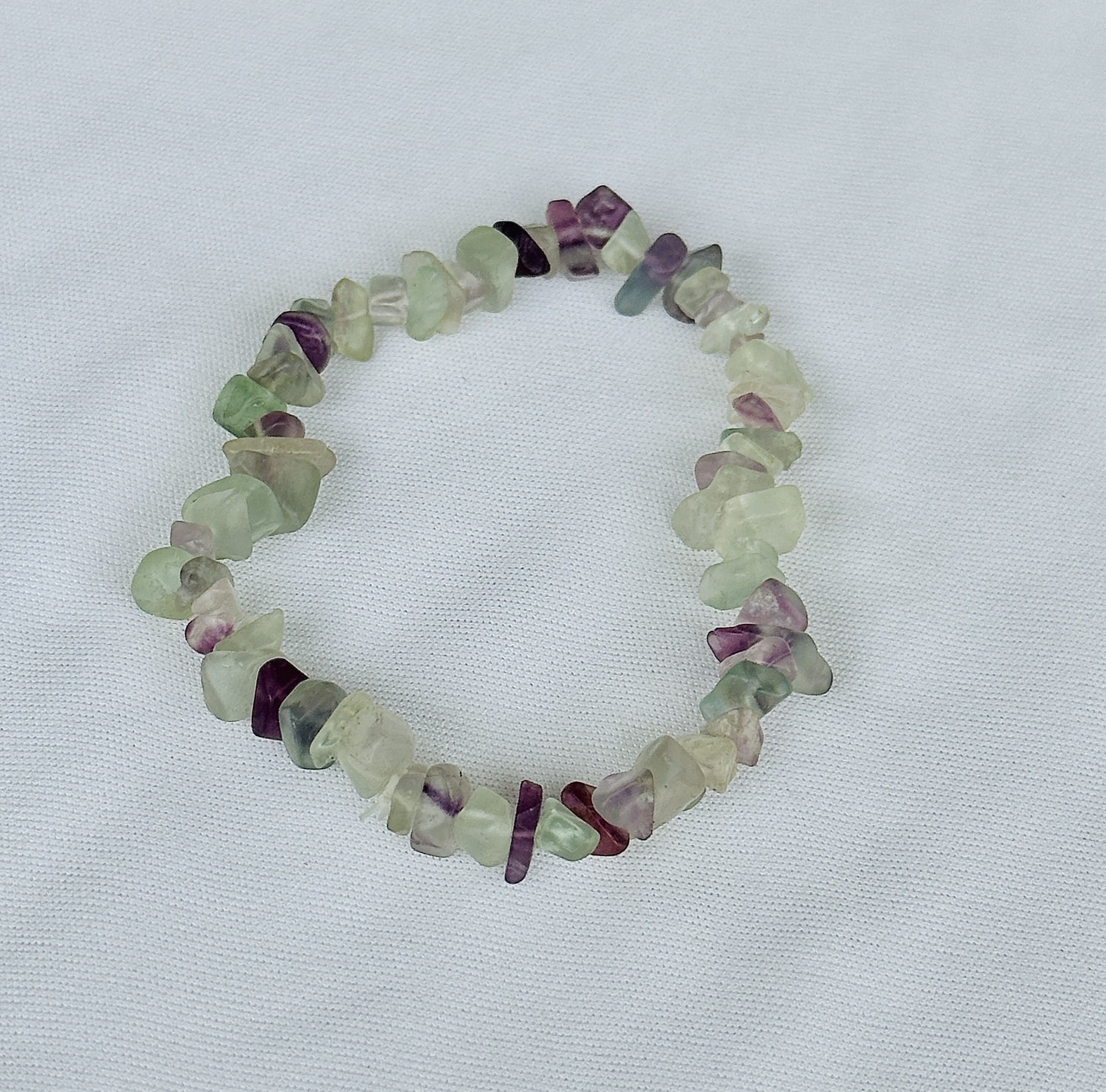 Multi Flourite Raw Bracelet - Abhimantrit & Certified